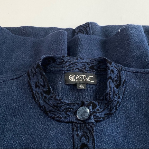 Castle of Ireland-wool cardigan-size 12 - Picture 7 of 8